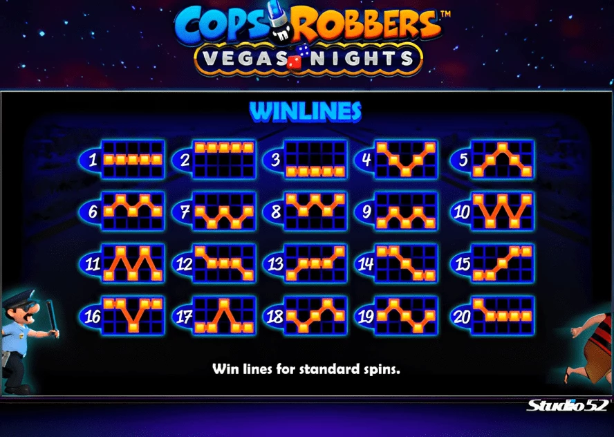 winlijnen cops n robbers vegas nights slot
