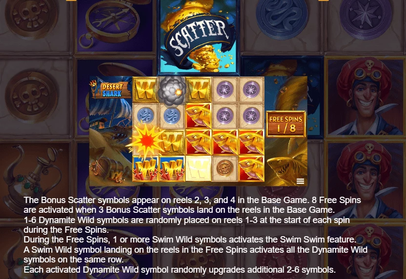 Gratis spins desert shark