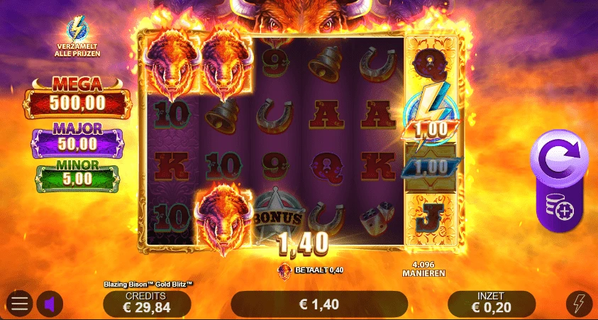 Blazing Bison Gold Blitz ingame