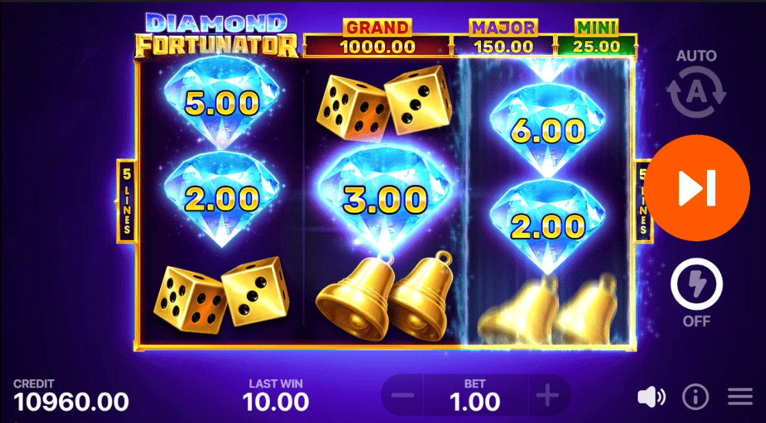 Diamond Fortunator win