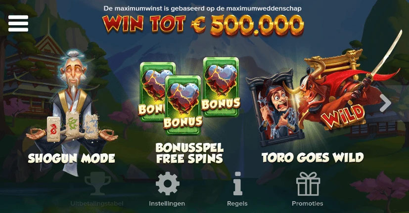 Toro Shogun jackpot