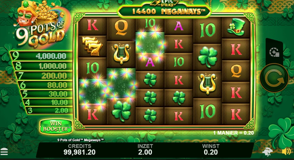 9 pots of gold megaways in-game 1