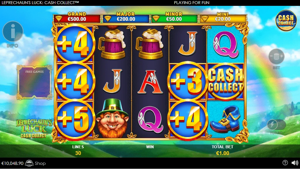 Leprechaun's Luck Cash Collect in-game