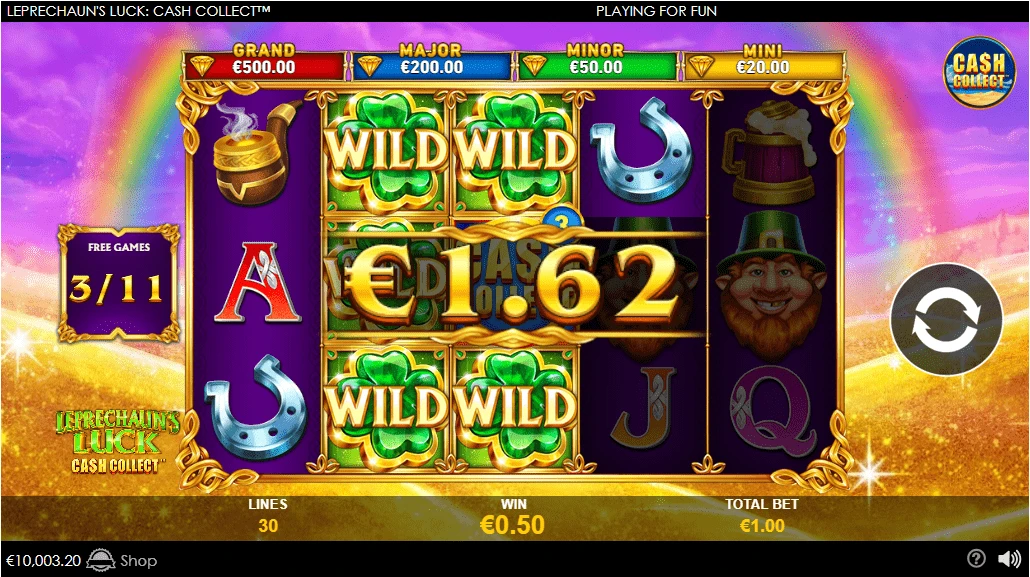 Leprechaun's Luck Cash Collect wilds